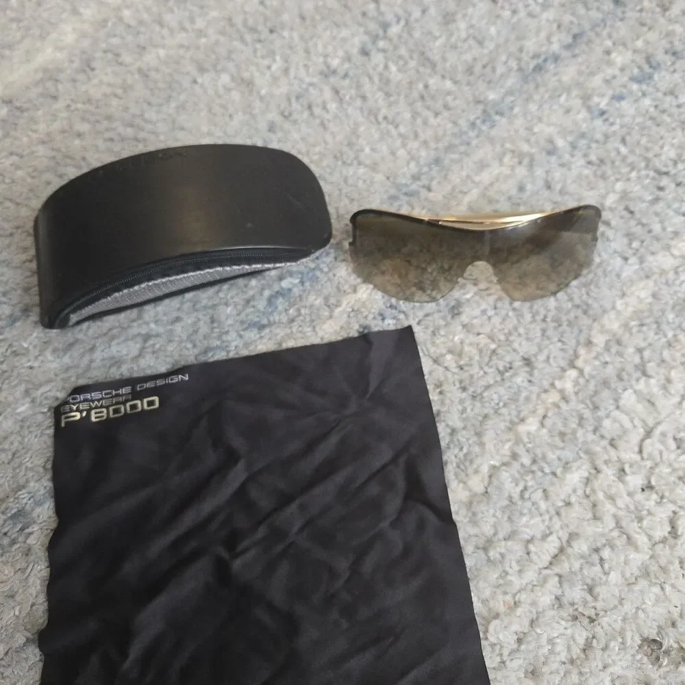 Porsche Design Beige Gold  P8518 Sunglasses UV Protection Comes With The Case